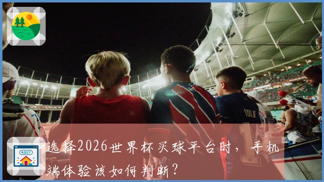 选择2026世界杯买球平台时，手机端体验该如何判断？