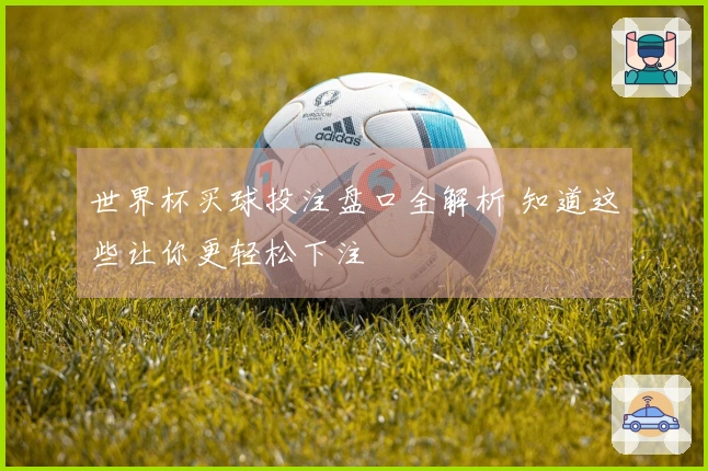 世界杯买球投注盘口全解析 知道这些让你更轻松下注